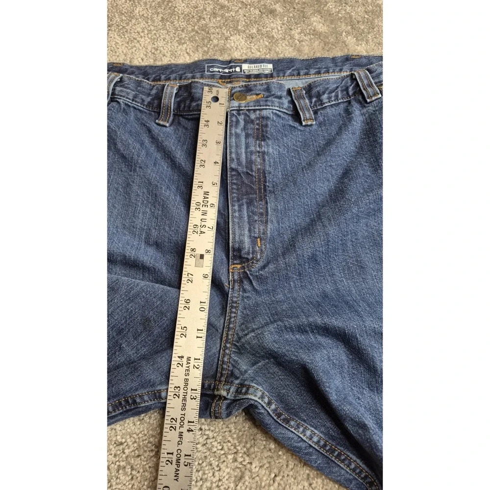 Carhartt‎ Relaxed Fit Blue Jeans Tag 48x30 Workwear Rugged